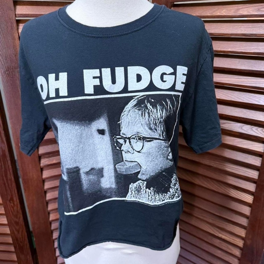 Black Ralphie "Oh Fudge" graphic tee